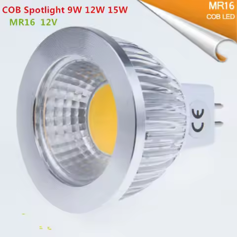 10pcs Super Deal MR16 COB 9W 12W 15W LED Light Bulb MR16 12V, Warm White / Pure / Cold White LED LIG