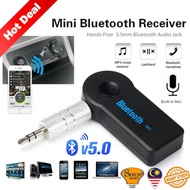 Car AUX IN Bluetooth 5.0 USB Port Wireless Receiver Mini Stereo Car Audio Transmitter Adapter Phone Hand