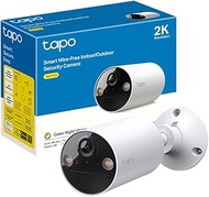 Tapo [2024 New C410 Outdoor/Indoor Battery Wi-Fi Camera, 2K 3MP, 6400mAh, AI Person Detection, Color