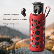 2024 New Bluetooth Speaker Bluetooth Headset Two-in-One Small Portable Headset Audio