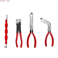 4PCS Red Handle Wire Cutting Pliers for Vehicle Maintenance and Wiring Jobs