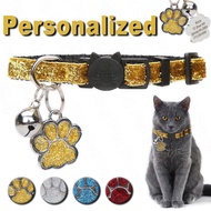 Small Dog Personalized Pet Cat Collar With Bell Name Tag Custom Cats Kitten Collars for Puppy ID Nam