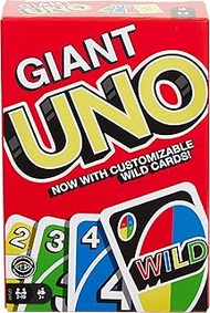 Mattel Games Giant UNO Family Card Game with 108 Oversized Cards and Instructions, Great Gift for Ki