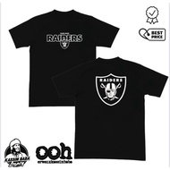RAIDERS OAKLAND TSHIRT STYLE - Baju Cotton 100% Unisex Streetwear Shirts T Black WhiteS-5XL