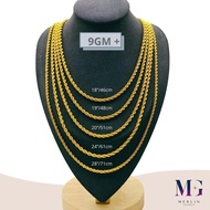 Merlin Goldsmith 22K 916 Gold Hollow Rope Chain (HRC-9gm+)