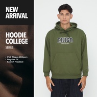 Erigo Hoodie College Zenzo Olive - Hoodie Jumper Fleece Unisex Sweater Men Sweatshirt Men