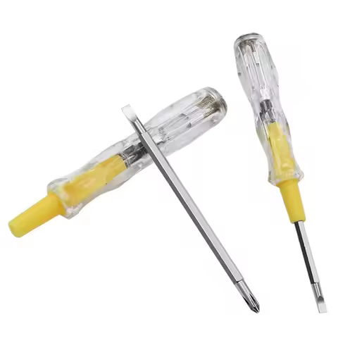 1PC 100-500V LED Electric Test Tester Pen Double Head Screwdriver Multifunctional Test Pen Household