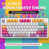 Leobog Rock Hi8 Hi75 nical Kit 80 KeyCaps Cherry PBT Profile Thermal Sublimation Gradient Height
