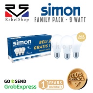 Simon LED Bulb Family Pack Bulb Buy 2 Get 1 Free Multipack 9 Watt - 9W 9 W 9Watt