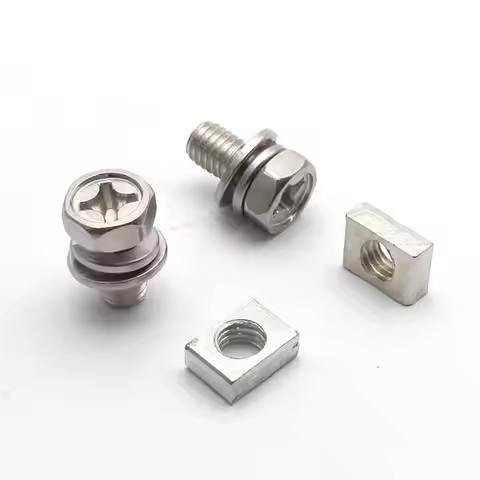 2 Set Universal Stainless Steel BatteryTerminal Nut and Bolt Kit M6 M5 for Motorcycle Scooter ATV Di