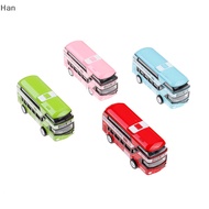 Han Kid metal diecast cars toys pull back 1:43 double decker london bus toy gift SG