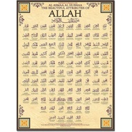 Canvas Painting Wall Art Poster 99 Name of Allah Islamic Poster, Islamic Phrases Wall Decor Canvas P