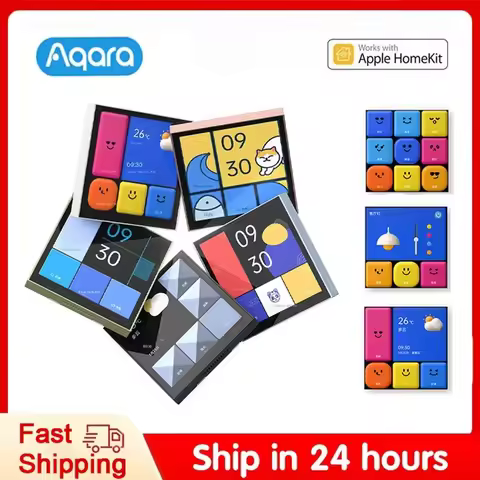 Aqara Smart Switch S1E Touch Control 4" Full LED Timer Calendar Power Statistics Scene Setting Remot