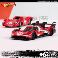 Hot Wheels X Ferrari Heritage Set 1:64 Hot Wheels Ferrari 499P Modificata X 312P diecast mini Scale 