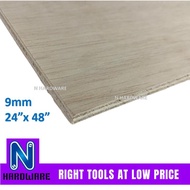 (2ft x 4ft) 9mm Plywood Timber Panel Wood Board Sheet Ply Wood Papan Kayu Perabot