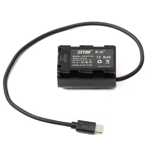 ZITAY DJI Ronin RS2 to NP-FZ100 Camera Dummy Battery for Sony A73 A7R3 A7S3 fx3 DR12 Alpha A7III A7R