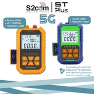 Fiber Optic Power Meter + Network Tester + Red Light Laser 4/3 In 1 With 5G Calibration Wavelength