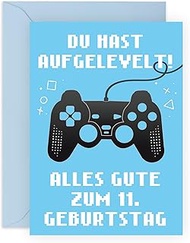 Central 23 Boy 11th Birthday Card - 'YOU HAST LEVELT' - Gamer Birthday Cards - Video Game - 11 Years