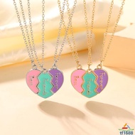 Magnetic Heart Friendship Necklace for 3 - Matching BFF Pendant