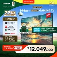 [AI 4K Mini LED TV] Toshiba 55" 4K UHD AI Smart TV - Dolby Vision IQ Dolby Atmos HDR10+ AMD Freesync