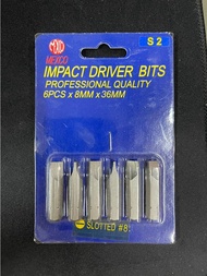 [ยกแผง] Mexco ดอกไขควงตอก ปลายแหลม / ทู่ / แบน ดอกไขควง ดอกใส่สว่าน Impact driver