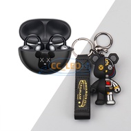 For Huawei FreeClip Case Silicone Soft Case Cartoon Bear Astronaut Keychain Pendant Huawei FreeClip 