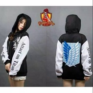 Anime Hoodie Sweater Jacket Men's/Wanita/ Kids/ Teenagers Adults AOT Attack On Hoodie Sweater Jacket