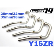 Universal Stainless Steel Manifold Link Pipe Yamaha Y15ZR 28mm 32mm 35mm 38mm Y15 Ysuku Y15 Modifica