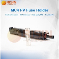 Risin Fast Delivery TUV 1000V Solar PV Fused MC4 Connector with DC Inline Fuse 6A 8A 10A 12A 15A 20A