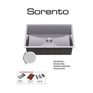 Sorento SRTKS7547 Kitchen Sink Under Mount Honey Comb Texture With Waste  Stainless Steel304 Free Ac