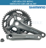 Giò Dĩa Cốt Rỗng Shimano GRX 600 46-30T Xe Đạp Bộ Đùi Đĩa Shimano Grx 2 Tầng