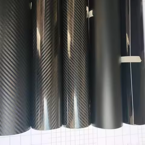 10/20/30/40/50*152cm Black Matte 3D 4D 5D Carbon Fiber Vinyl Car Wraps Auto Satin Film Vehicle Stick