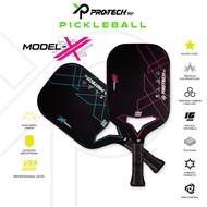 Protech XP Pickleball Paddle - Model X PRO SERIES USA PICKLEBALL APPROVED (T800 Raw Carbon Firbre)(2