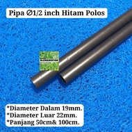 1/2 Inch Plain Black Pipe 1/2 Inch Black Plain Aquarium Pipe 1/2 Inch Plain 50Cm & 100Cm Aquarium Pi