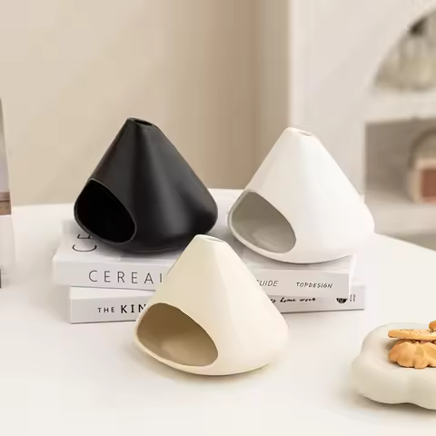 Incense Burner Incense Bowl with Chimney Ceramic Sage Fireplace