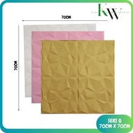 [COD] Wallpaper Dinding Sticker WallFoam 3D Ruang Tamu Batik Panel