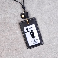 JQ51 Leather ID Card Holder - Black