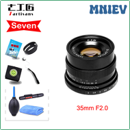 MNIEV 7artisans 35mm / F2.0 Prime Lens to All Single Series for E-mount Cameras A7 A7II A7R A7RII A7S A6500 X-A10 X-A2 X-A3 X-AT X-M1 OUIVQ