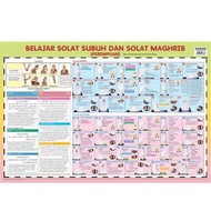 Poster Belajar Solat Subuh dan Solat Maghrib (Perempuan)  KY/6872