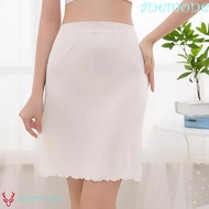 ANEMONE Lace Short Petticoat, Ice Silk Ultra-thin Safety Underskirt Slips, Fashion Ruffle A-line 40c