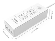 ORICO Power Strip Electrical Socket Smart Extension Power Strips For Home 2AC 4USB Ports US AC Outle