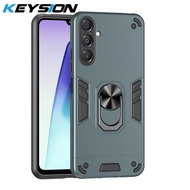 Keysion Ốp Giáp cho Samsung chống sốc A17 5g silicon mềm + PC giá đỡ vòng Nhẫn kim loại lưng điện th
