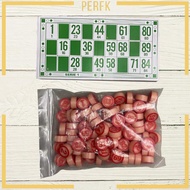 [Perfk] Bingo Board Game Bingo Set Interactive Game Portable Sturdy 48 Bingo Number