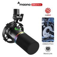 Maono PD200X Podcast Mic Dynamic Microphone USB/XLR Dual Mode Microphone RGB Dynamic Mic USB Gaming 