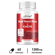 Red Yeast Rice with Coenzyme Q10 Supplement - Advanced Healthy Heart Formula for Men and Women