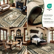 Durable 9x12 Washable Floral Area Rug With Stain-resistant And Non-slip Backing For Living Room And 