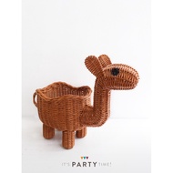 Standing Camel Basket Camel-Shaped Storage/ Camel-Shaped Rattan Basket/ Camel Ornament/ Camel Decora