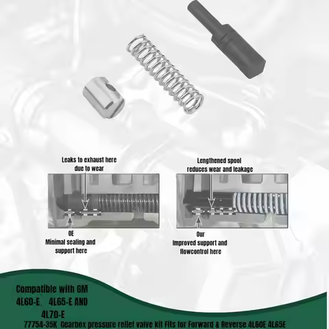 Easy Install Transmission Abuse Valve Kit High Performance Aluminum Alloy for GM 4L60E 4L65E 4L70E F