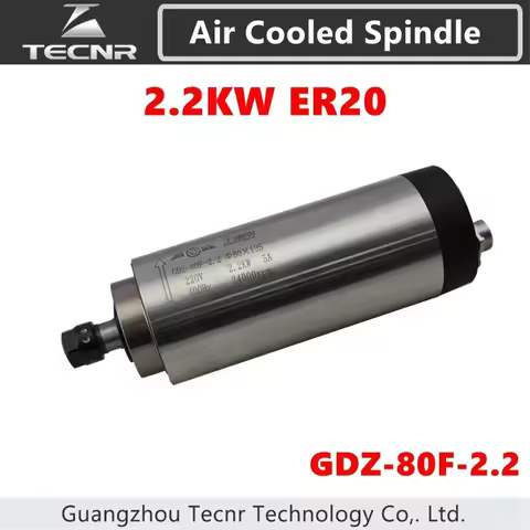 2.2KW Air Cooled Spindle Motor ER20 Electric Motor With 4 Bearing For CNC Router And 3.7kw 5.5kw 7.5