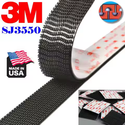 0.5M & 1M 3M SJ3550CF&3551CF Dual Lock Reclosable Fastener Black Mushroom Fastener adhesive tape Typ
